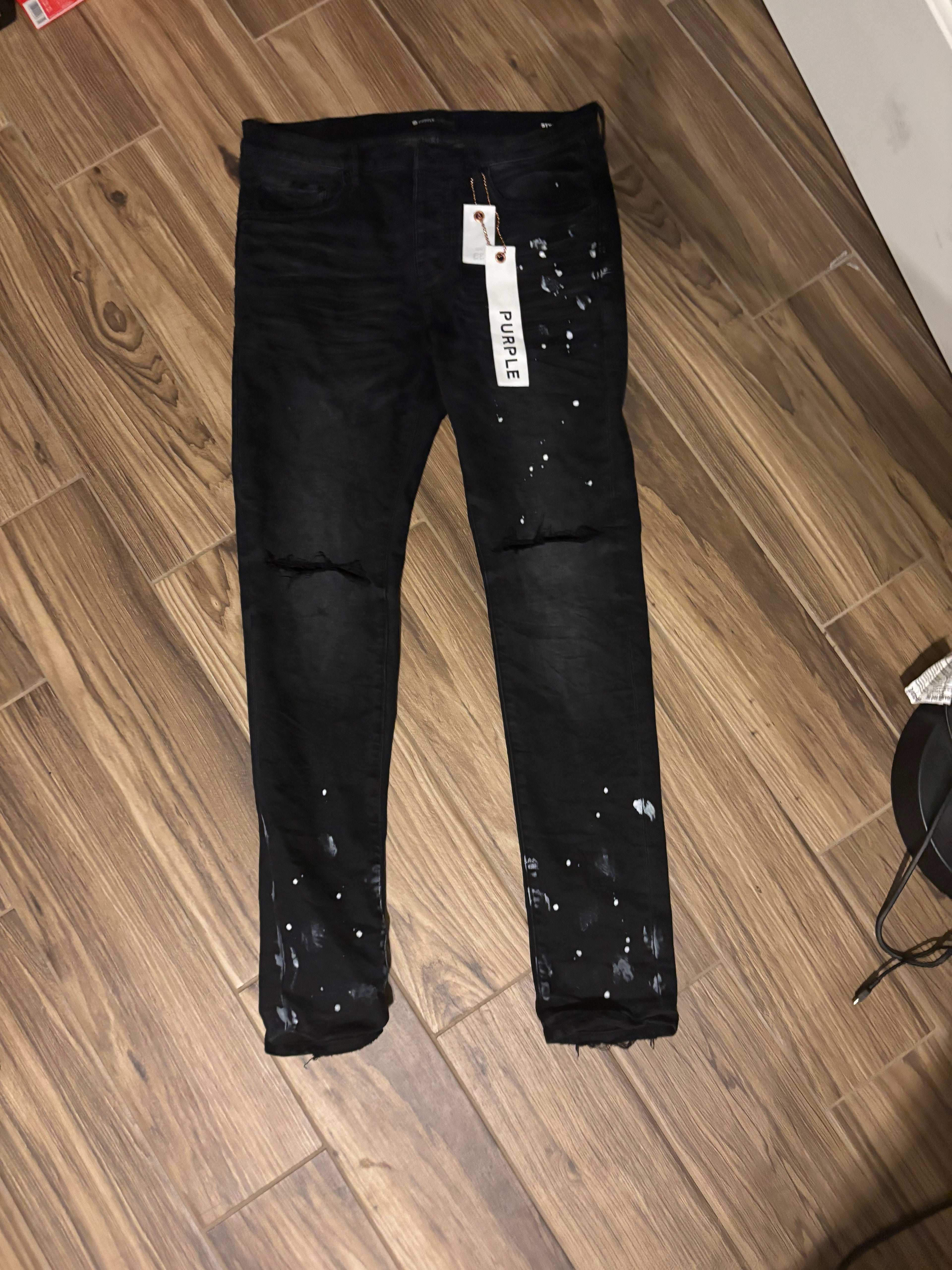 Purple jeans
